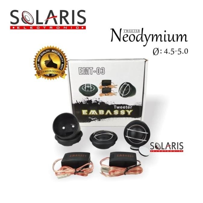 Tweeter Embassy Emt-03 Tweeter Mobil Original Dan Terlaris