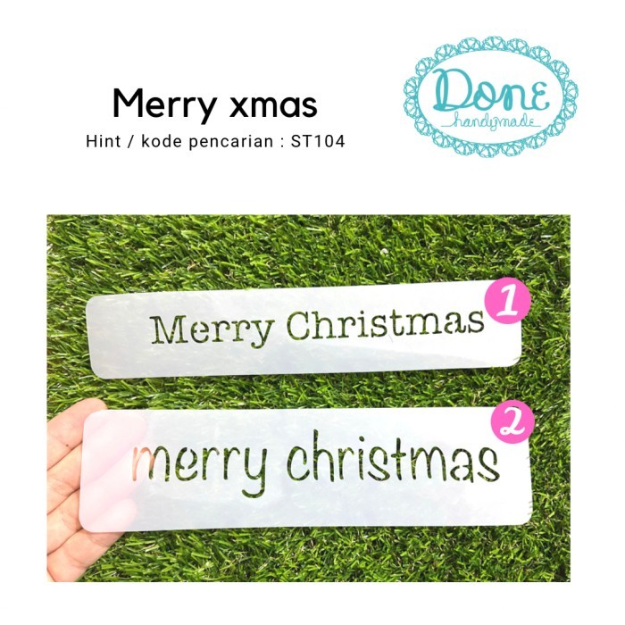 

Stencil merry christmas scrapbooking decoupage hiasan natal st104