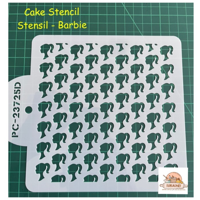 

PROMO! Cake Stencil no(7) barbie Stensil cetakan taburan decor