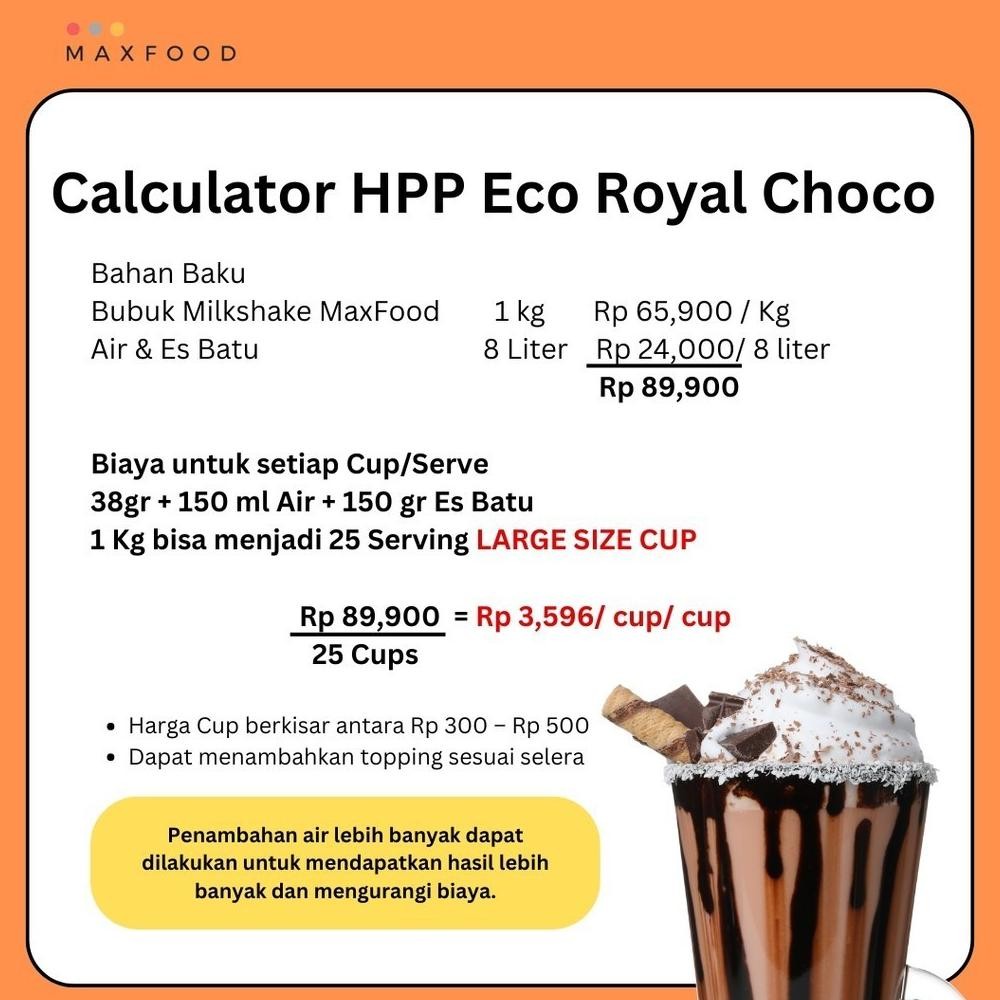 

MAXFOOD - [ECO] Royal late Powder / Minuman Bubuk Rasa Royal Milkshake Ekonomis 1 KG