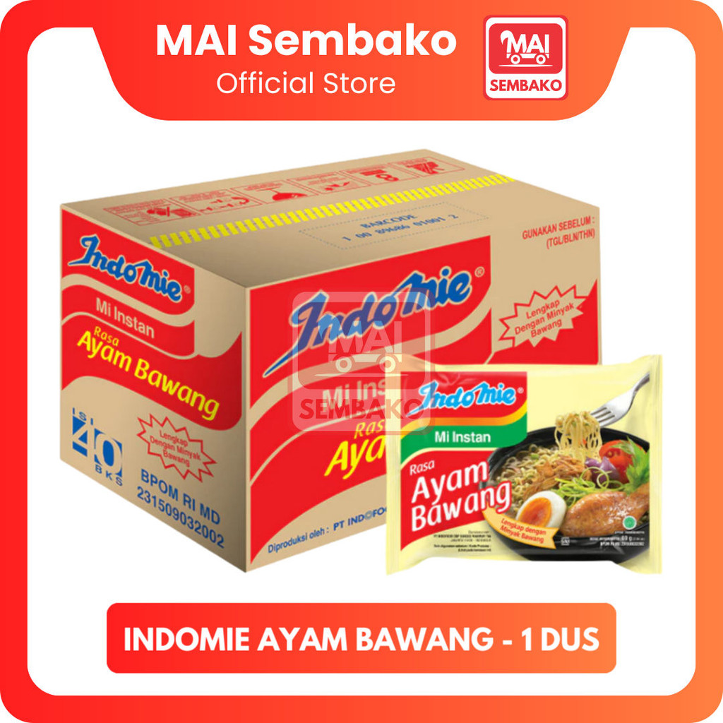

Indomie Ayam Bawang 1 Dus - Mie Instan Indomie Bawang