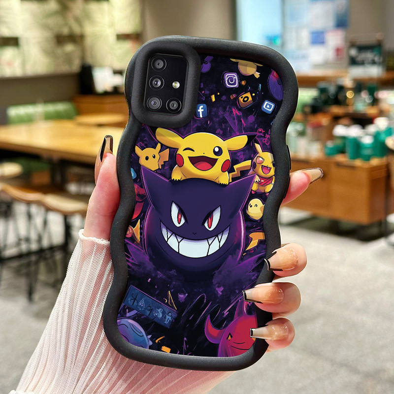 Casing Hp Untuk Samsung A51 M40s Case Animasi kartun Warna macaron tekstur lembut softcase batas gel