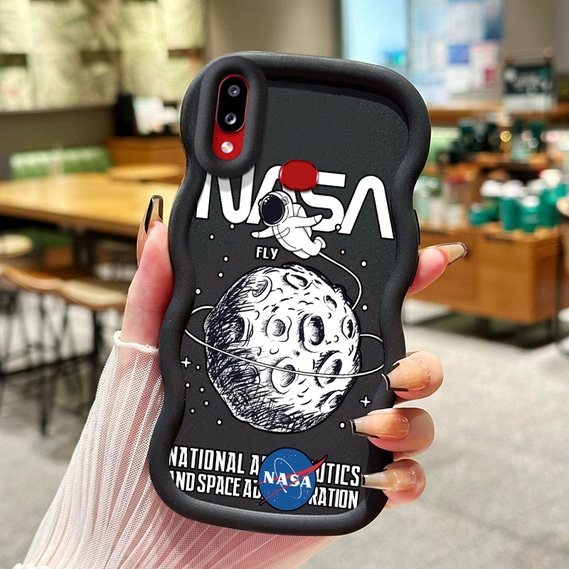 Casing Hp Untuk Samsung A10s M01s Case NASA astronot anti selip tekstur lembut softcase batas gelomb