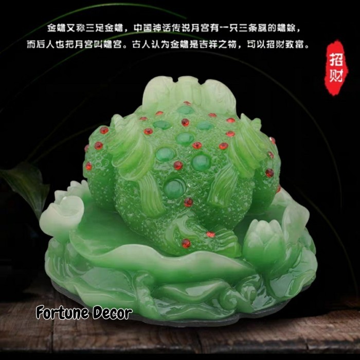 Patung Kodok Emas Hoki , Pajangan Meja Fengshui Bahan Kuningan Terlaris