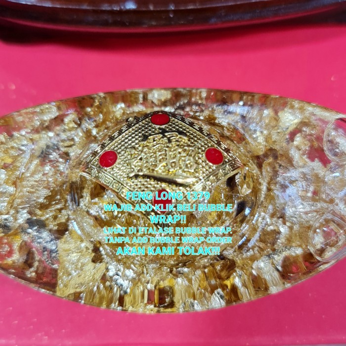 Hiasan Pajangan Kristal Kantong Yuan Bao Yen Pao Emas Ready