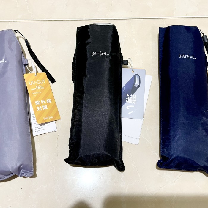 Ori Jepang Payung Lipat Pipih Uv Merk Waterfront Gercep