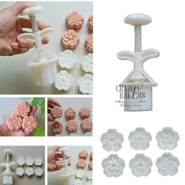 Cetakan Kue Bulan Nastar Bunga Cherry Blossoms Mooncake Mold 25 g/50 g