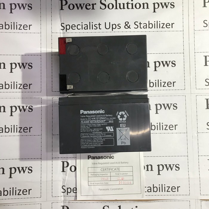 Battery Panasonic 12V 12Ah Aki Baterai Kering Panasonic 12V 12Ah Ready