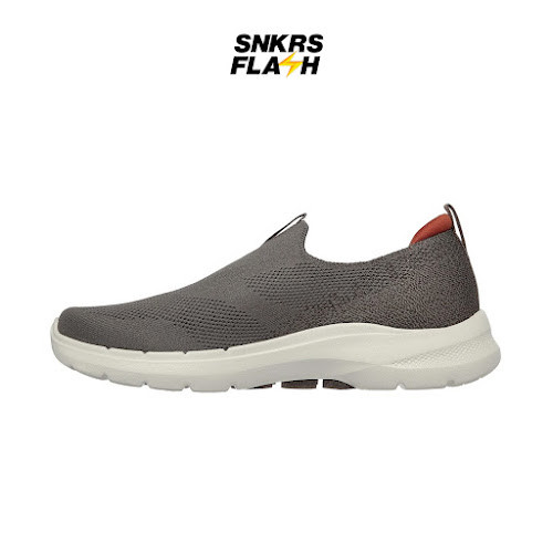 SKECHERS Go Walk 6 Taupe Sepatu Casual Mens - 216202TPE - Size 45