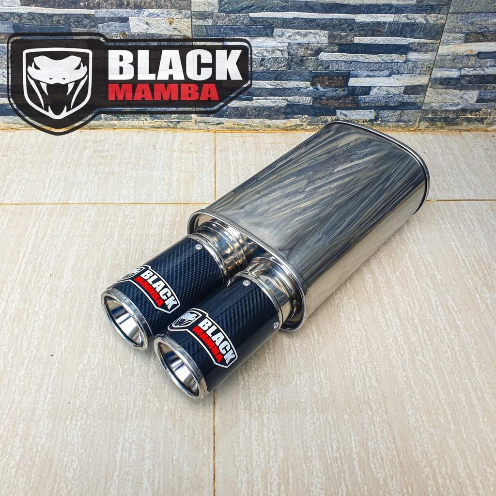 Knalpot Mobil Sebring Original Black Mamba Double Tameng Muffler