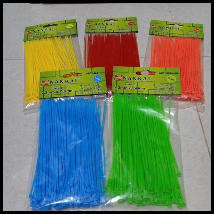 

Kabel Ties Warna Warni 2.2X150Mm(15Cm)/Kabel Ties Tali Pengikat Isi100