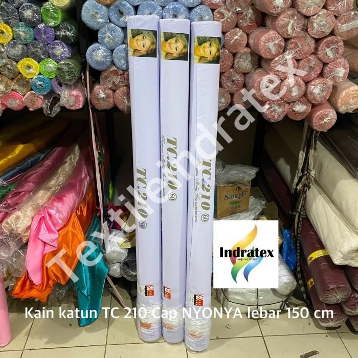 Kain Bahan Baju Seragam Kerudung Spanduk Katun Tc 210 Cap Nyonya Lb150 Termurah 100 % Original