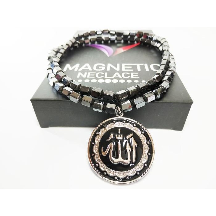 Vee 1 Set Tasbih Kalung Gelang Magnet Cutting Liontin Ukir Tauhid Termurah 100 % Original