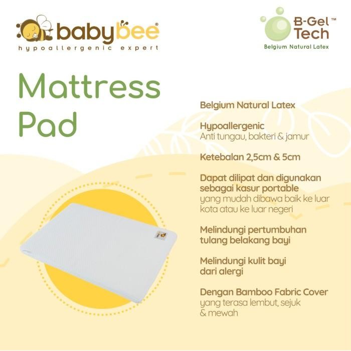 Babybee - Matras Pad 120X60X2.5 - Kasur Alas Tempat Tidur Bayi Latex Termurah 100 % Original