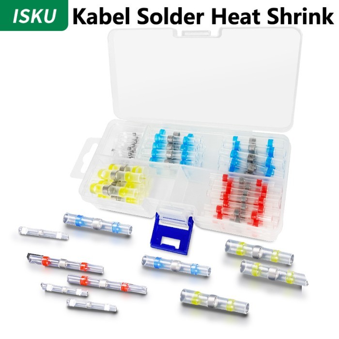 

ISKU Kabel Solder Heat Shrink Warna Warni 100pcs Heat Shrink Konektor