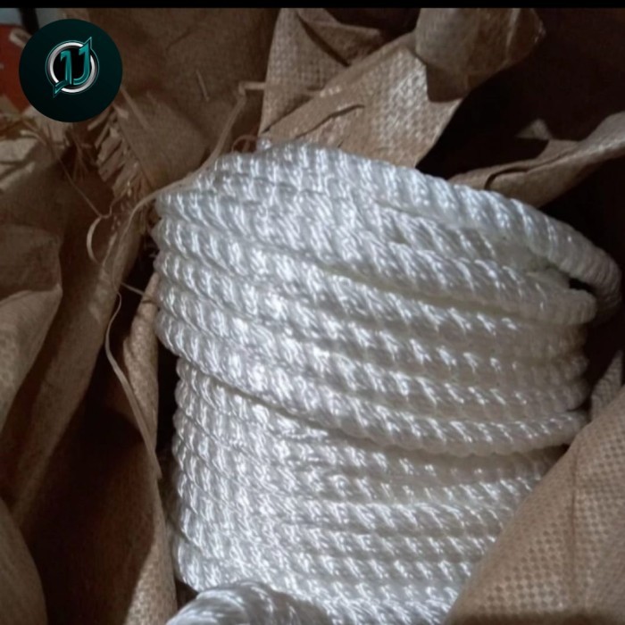 PROMO Tali Tambang Nylon Tali Nilon Tambang Putih Tambang Nylon 6mm per 50m