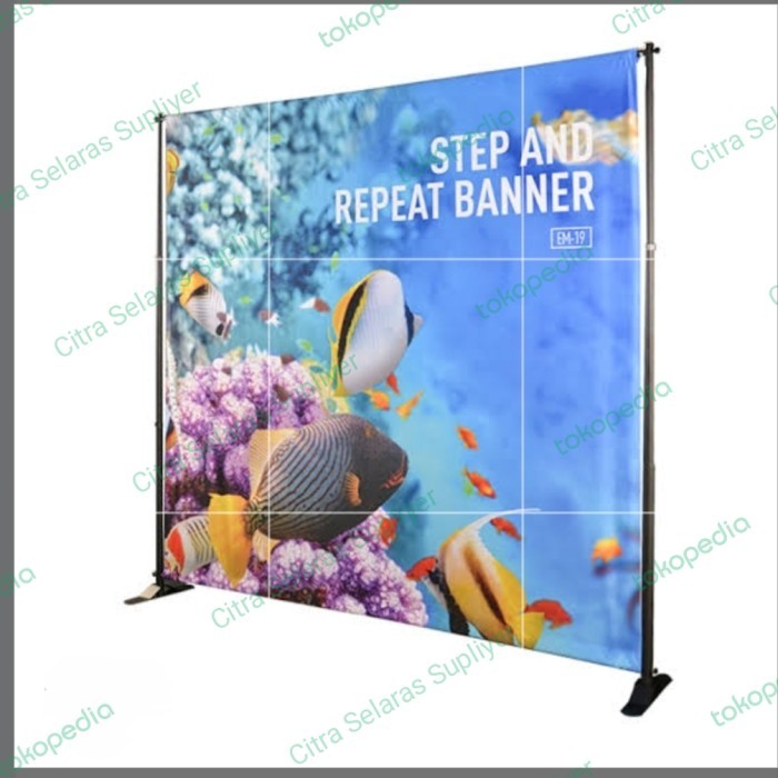 Stand Jumbo Backdrop Stand Banner Besi