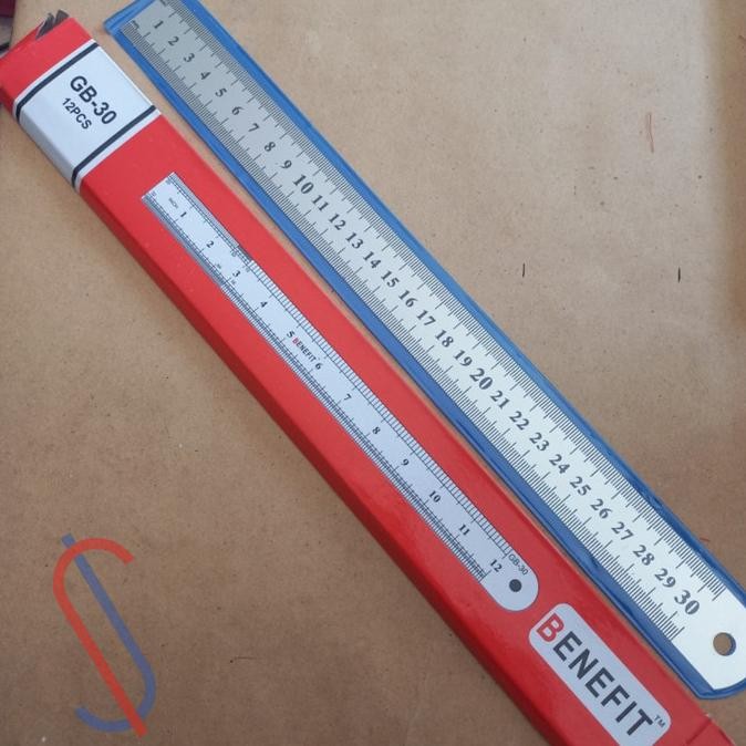 

~^~^~^] Penggaris besi/stainless benefit 30 cm