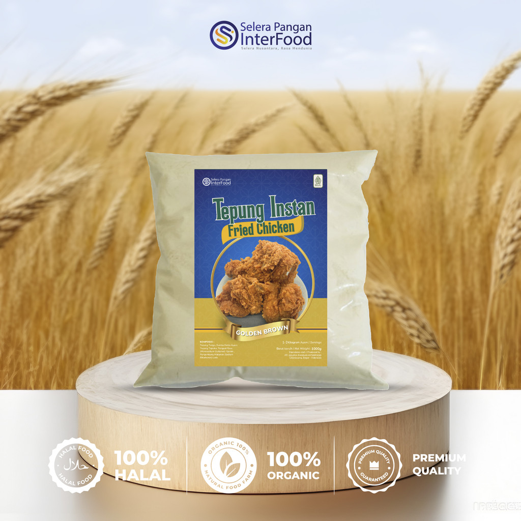

Tepung Fried Chicken Crispy Golden Brown 1kg