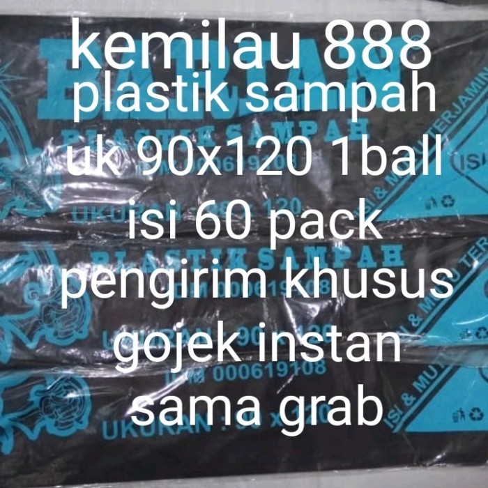 TERBARU plastik sampah uk 90x120 (1 ball isi 60 pack) kantong sampah trash bag
