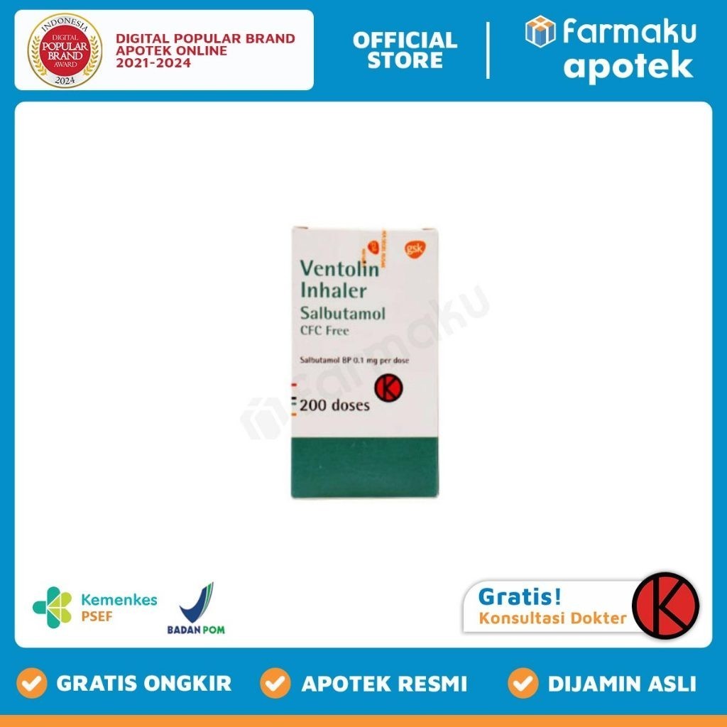 Ventolin Inhaler 0.1 mg 200 Doses - PSG