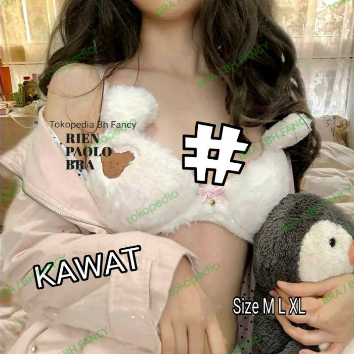 BRA SET SEXY WANITA BH FANCY PREMIUM BULU BULU LUCU RIEN PAOLO