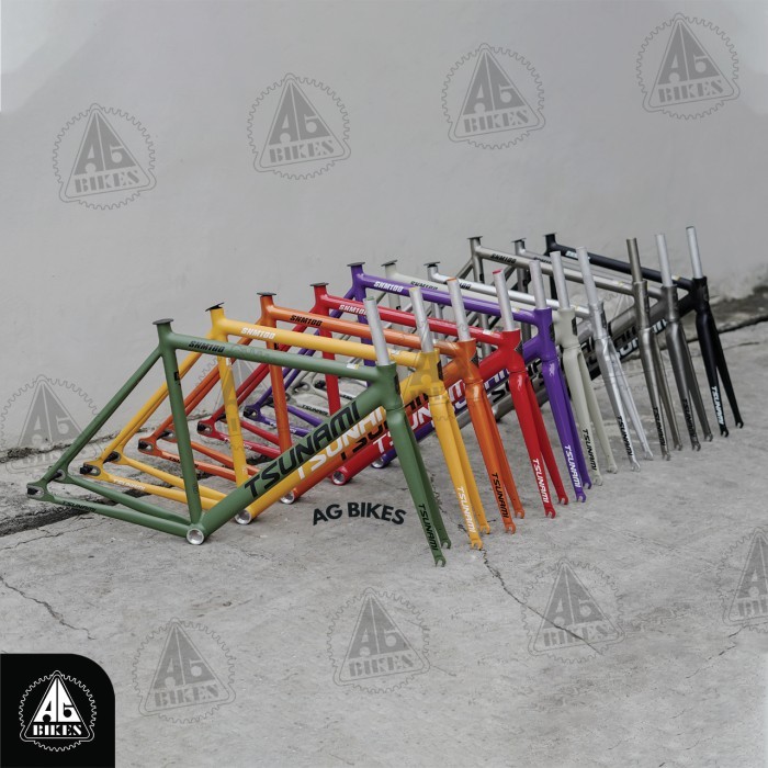 TERBARU Frame + Fork Sepeda Fixie Tsunami snm 100 Alloy Ringan 