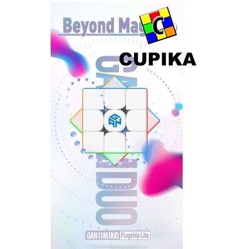 TERBARU Rubik 3x3 Gan 11 M DUO magnetic magnet 3x3x3 Stickerless