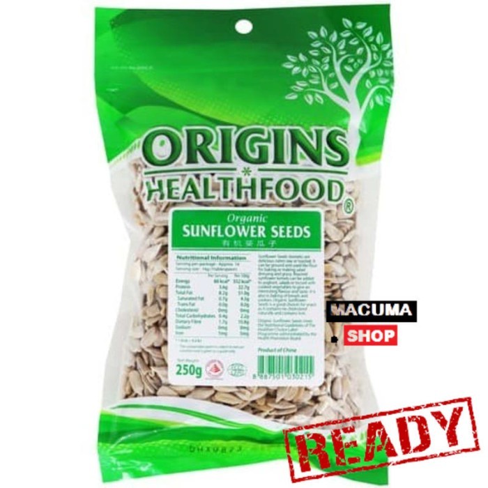 

250 GR ORIGINS HEALTHFOOD ORGANIC SUNFLOWER SEED /BIJI BUNGA MATAHARI