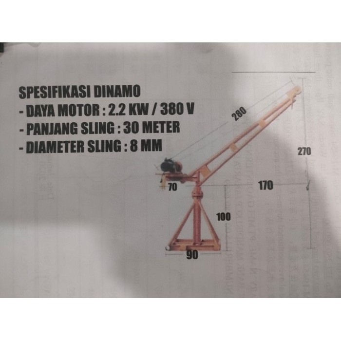 DK DEREK LISTRIK / MINI CRANE 1 TON