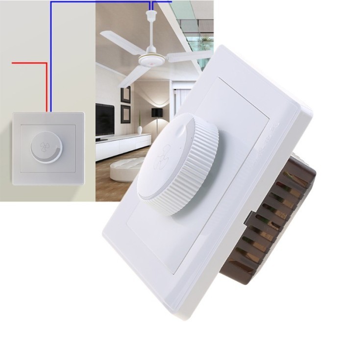 Saklar dimmer pengatur kecepatan kipas angin plafon 220V
