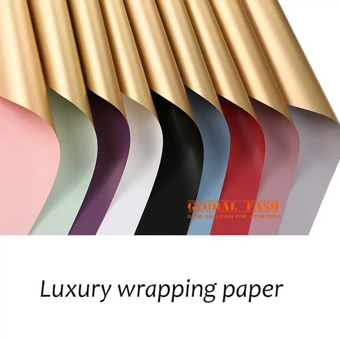 

[isi 20] Kertas Buket Bunga Side Golden / Kertas Paper Wrapping Flower