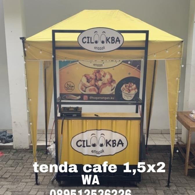 Tenda Cafe 1,5X2 Ready / Tenda Jualan/ Tenda Stand/ Tenda Kerucut Premium