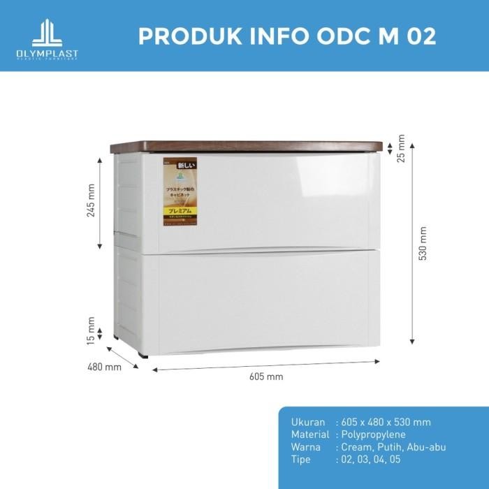 Olymplast Drawer Cabinet Tempat Penyimpanan Odc 02 M Terbaru 100 % Original