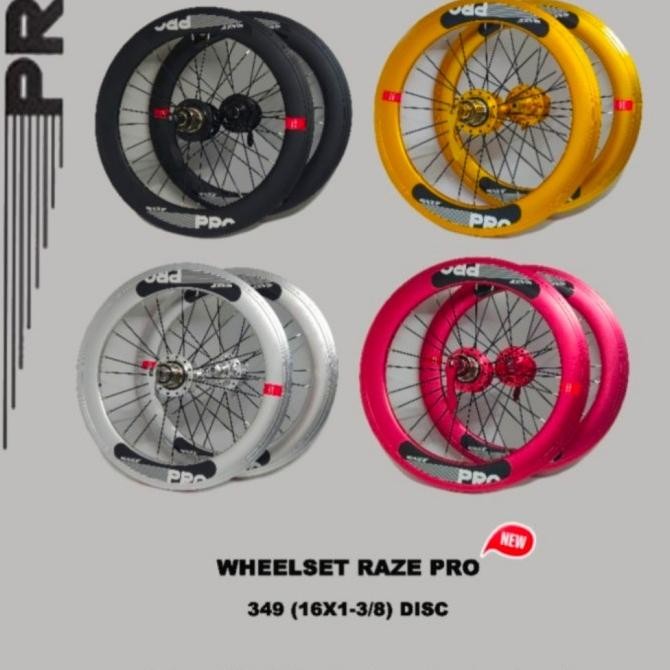 Whellset 16 349 20 406 disk break raze pro 100/135 old hub raze pro The best