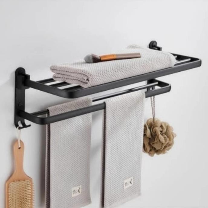 Grosir Gantungan Handuk Stainless Hitam Gantungan Handuk Kamar Mandi