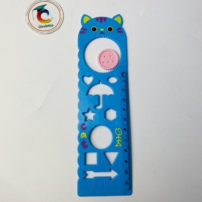 

\\\\\] Penggaris Rotary Fancy Plastik TW-8138 Bentuk Bunga Spirograph