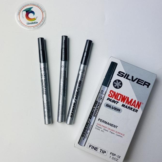 

>*>*>*>*] Spidol Snowman Permanent FINE Emas Gold Putih White Silver