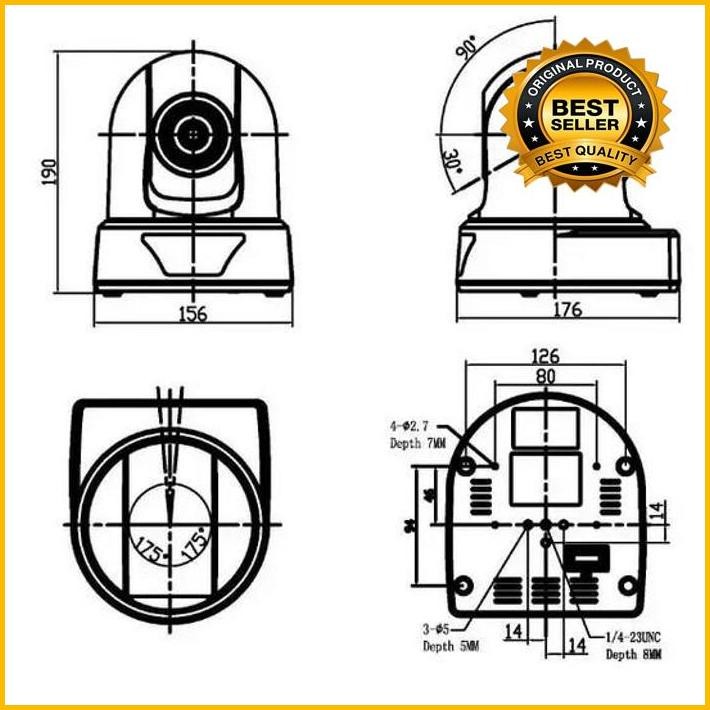 Magnustek Mg-300 1080P Ptz Camera Hdmi Sdi Ndi/Hx 20X Poe Tracking New 100 % Original