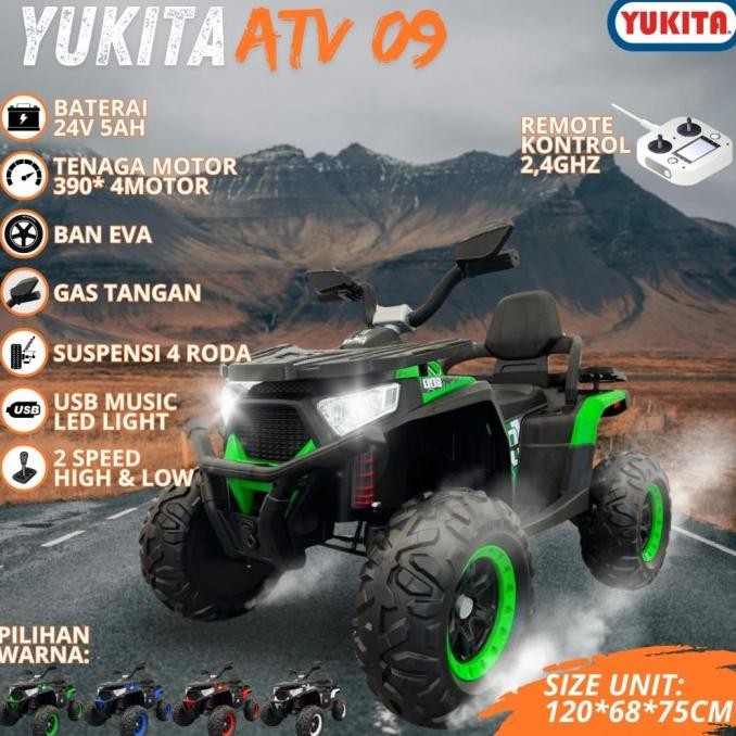 Promo Mainan Motor Aki Anak Yukita Atv 09 24V Remote Control