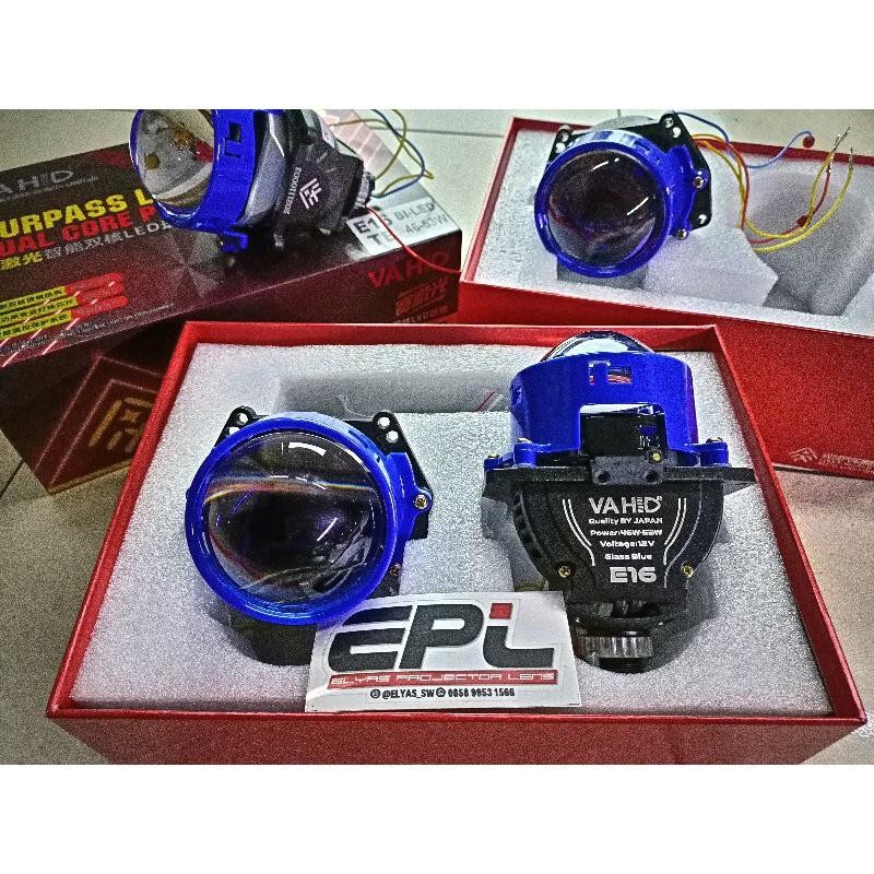 Projie Proji Projector Biled Sniper Vahid E16 Surpass Laser 3 Inch Bluelens 46W Kembaran E7 E10