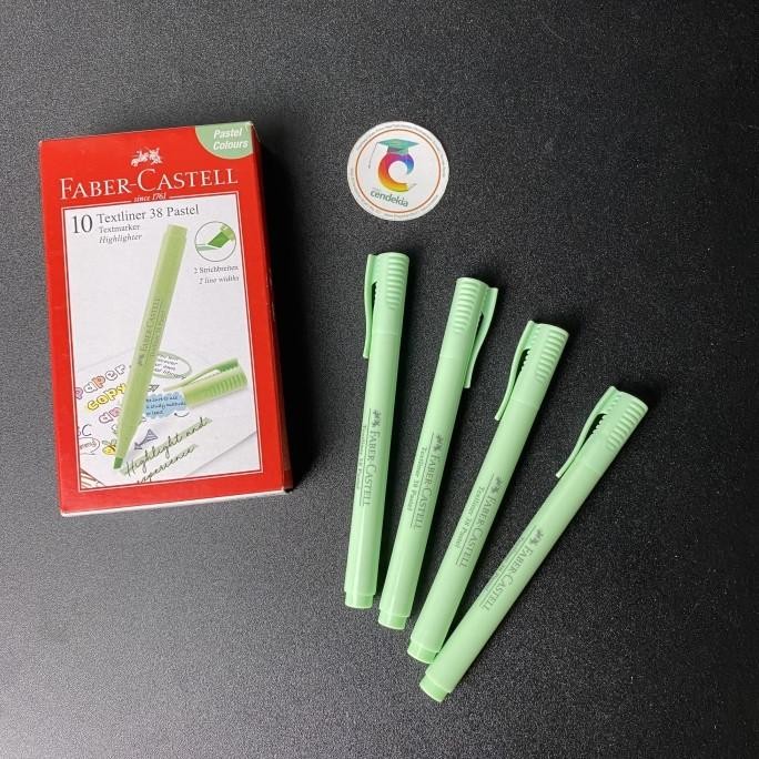 

,,,,,,,] Highlighter / Textliner 38 / Stabilo Faber Castell pastel Light Green