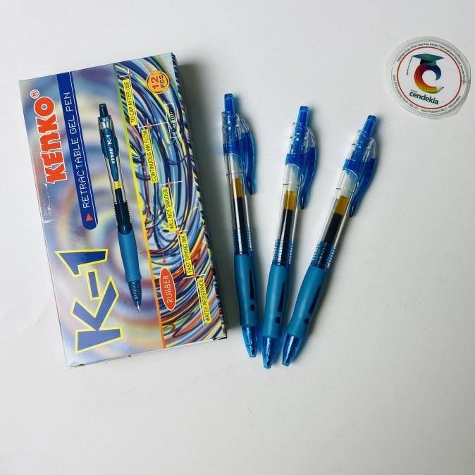 

((((()paling dicari] Pulpen KENKO K1 gel warna biru