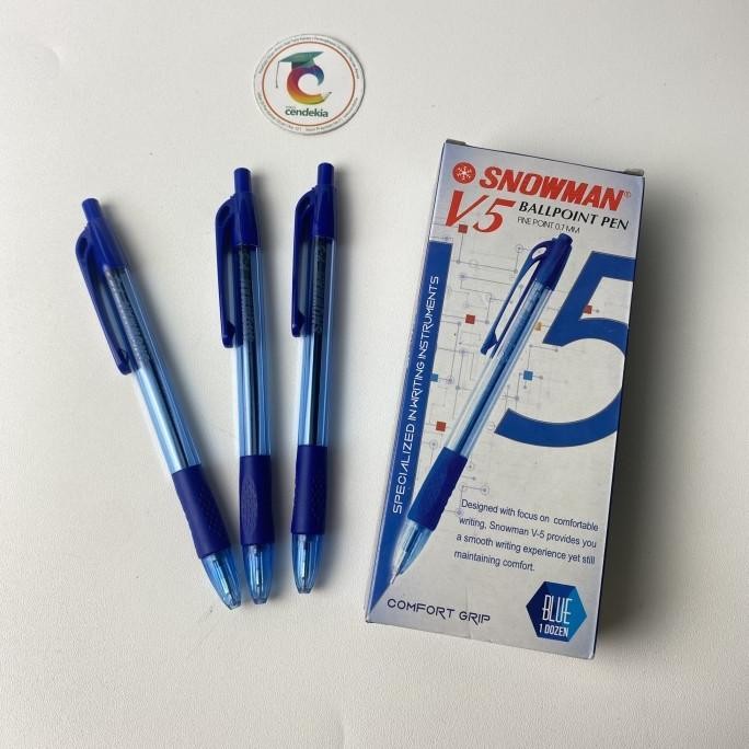 

=+=+=+] Pulpen SNOWMAN V5 biru 0.7mm