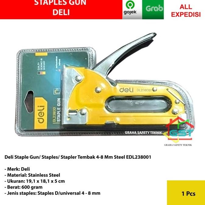 Promo staples gun DELI/gun tacker paku tembak jok hekter COD
