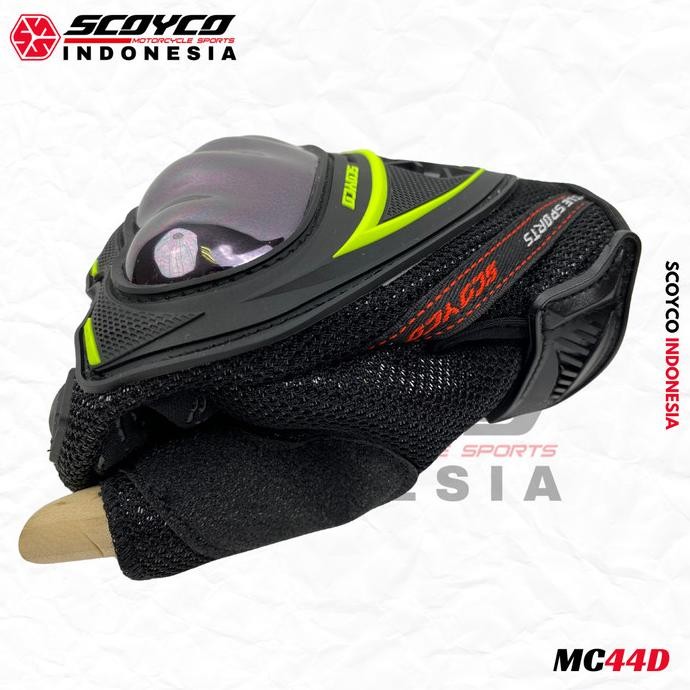 NEW PRODUK SARUNG TANGAN MOTOR HALF FINGER PROTEKTOR TPU ANTI SLIP SCOYCO MC44D 