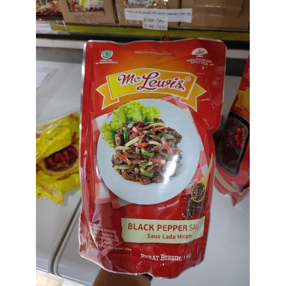 

MC LEWIS BUMBU BLACK PEPPER SAUCE (SAUS LADA HITAM) 1000 GRAM/1 KG