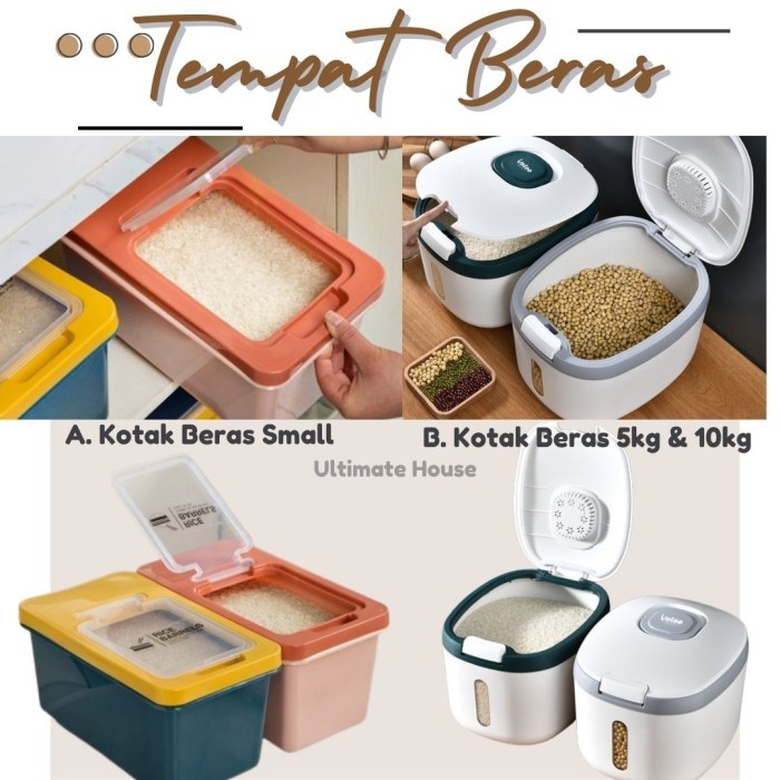 

Kotak Penyimpanan Beras Tepung Box Serbaguna Small LB036 Rice Barrels