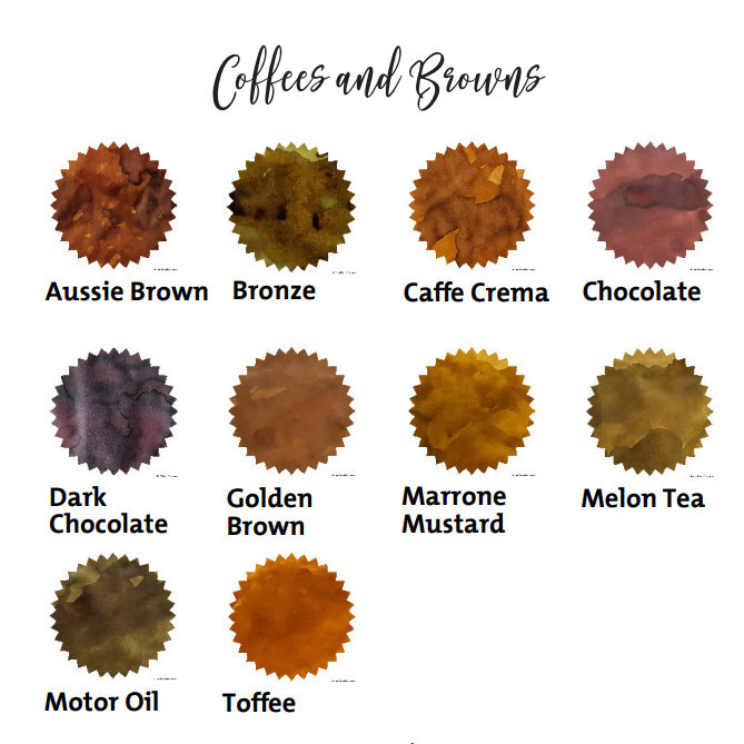 

Robert Oster Signature 50ml Fountain Pen Ink, Coffees and Browns