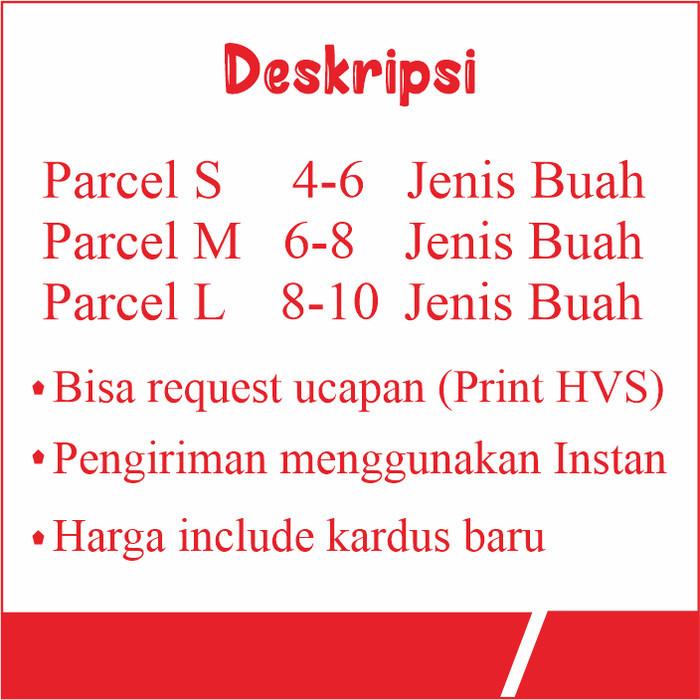 

Paket Hampers / Parsel / Parcel Buah Original